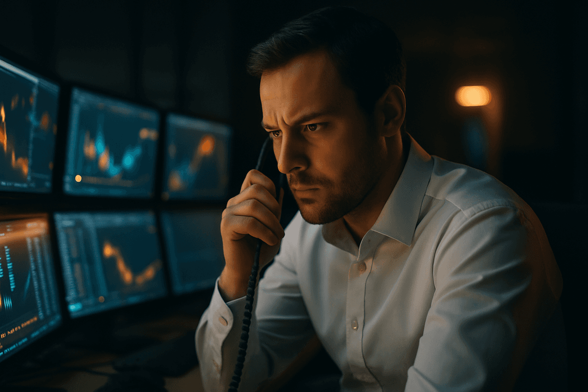 A symbolic image for the trading article during news